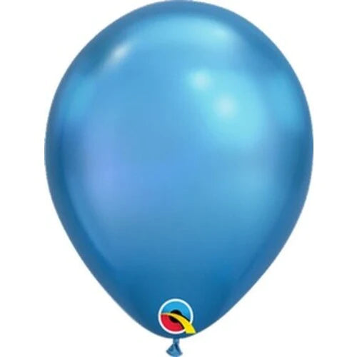 BALLOON LATEX BULK 11in 100pcs CHROME BLUE