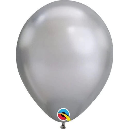 BALLOON LATEX BULK 11in 100pcs CHROME SILVER