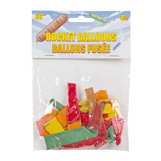 6-pc 36" Rocket Balloons, pbh