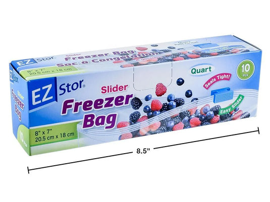EZ-Stor 8"x7" 10-pc Freezer Slider Bag, colour box