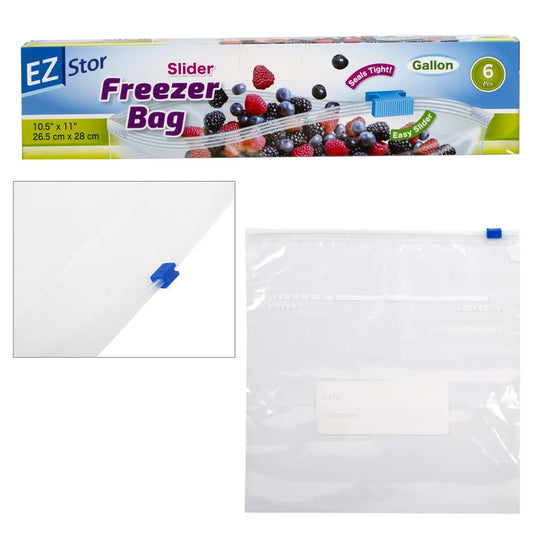 EZ-Stor 10.5"x11" 6-pc Freezer Slider Bags, colour box