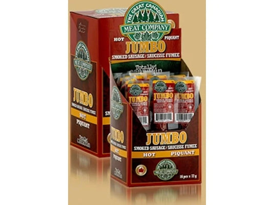 The Great Canadian Meat Jumbo Smoked Sausage - Hot 72g