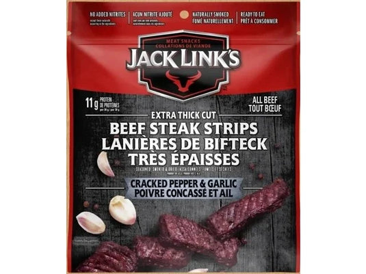 Jack Link's Beef Steak Strips - Cracked Pepper & Garlic 74g
