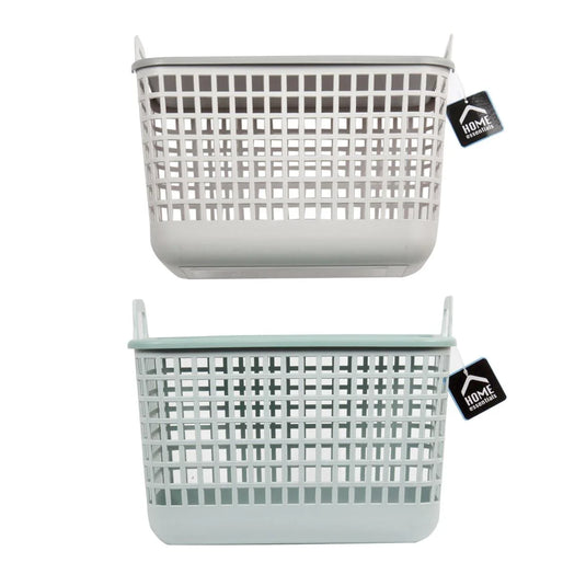 H.E. Storage Basket W/ Lid, Medium , HT, 2 Col., 33cm x 23.5cm x 25cm