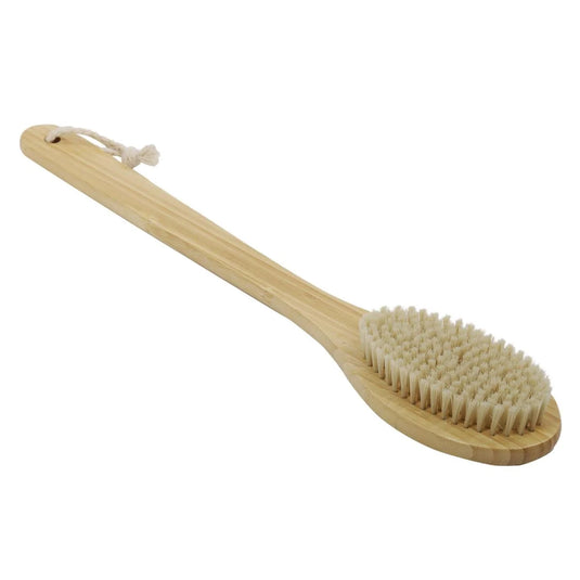 Bamboo Bath Exfoliating Brush With Handle
