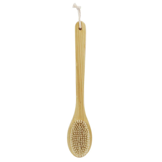 Bamboo Bath Exfoliating Brush With Handle