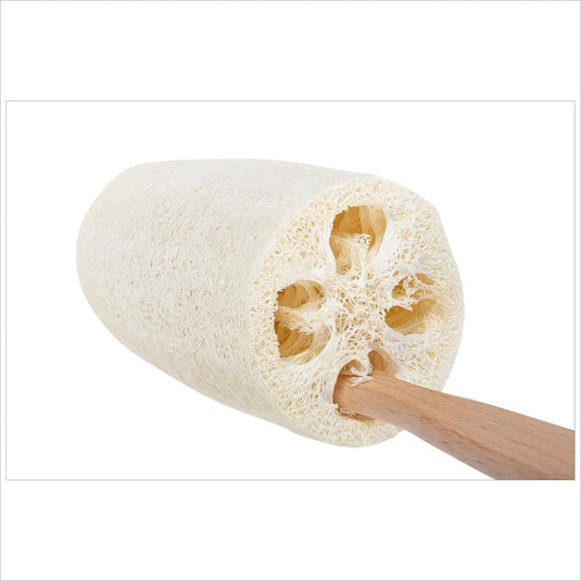 Exfoliating Bath Sponge With Wooden Handle