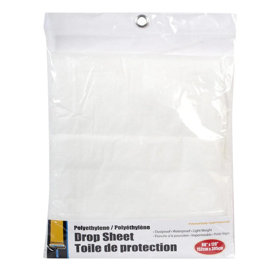 H.E. Paint Pro, Polyethylene Drop Sheet, PB w/ Insert, 60" x 120"