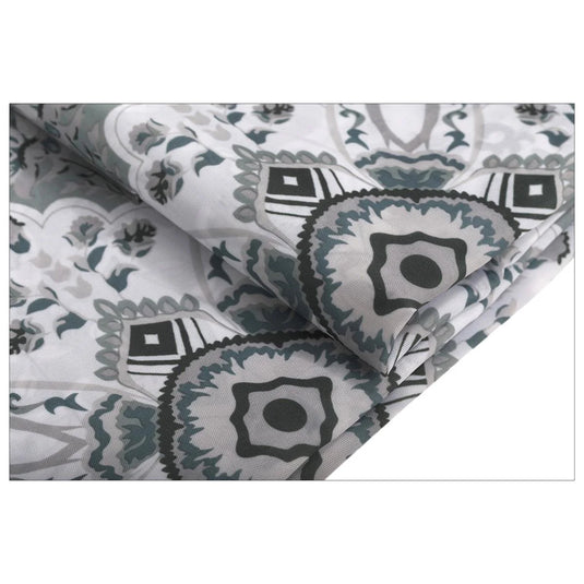 Bodico, Fabric Shower Curtain, teal lattice,70x70", hanger w hd