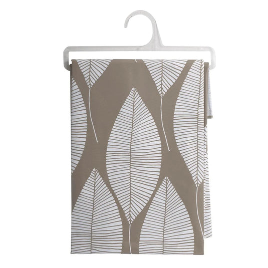 Bodico, PEVA Shower Curtain, wht leaves,70x72", hanger w header