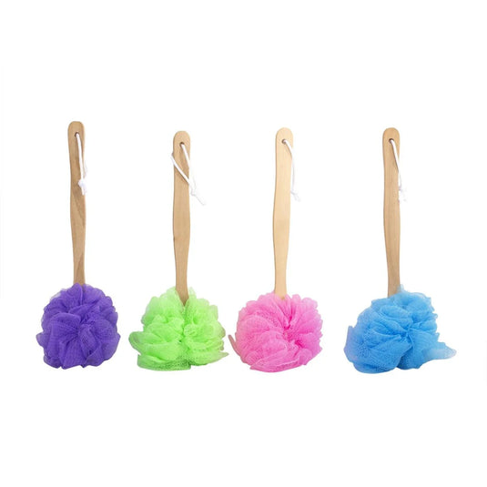 Bodico Bath Sponge w/Wood Handle, hangtag