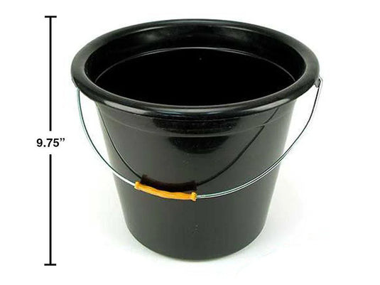 Action 1 Plastic Bucket w/ Handle, Black, bulk. Dia.29xH25cm