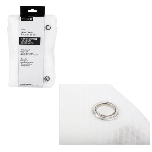 Bodico, Heavy Duty Shower Liner PEVA, 10g, wrap with hanger
