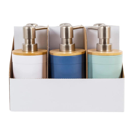 Bodico, Matte Soap/Lotion Pump w/Bamboo, satin pump