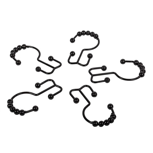 Bodico, 12pcs Easy-On Roller Hooks black, iron, pvc box w/ insert