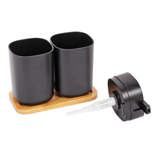 Bodico, 3pc Bath Set Soap/Lotion Pump, Tumbler & Tray