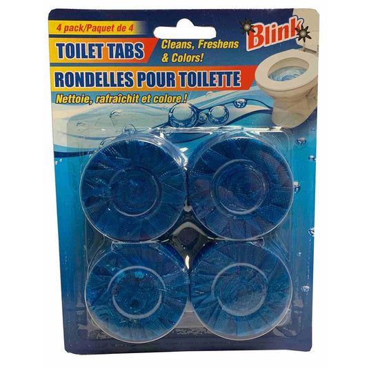 BLINK RONDELLES POUR TOILETTE PAQ. DE 4/pk TOILET TABS BOWL CLEANER