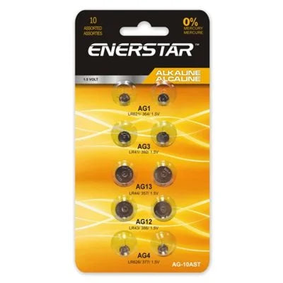 ALKALINE ASSORTED BUTTON CELL BATTERIES