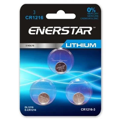 CR1216 LITHIUM CELL BATTERY; 3 PACK