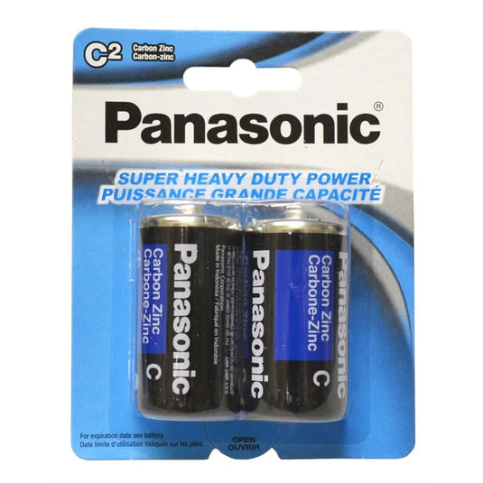 PANASONIC HEAVY-DUTY "C" BATTERIES; 2 PACK