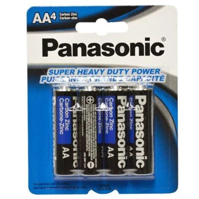 PANASONIC HEAVY-DUTY "AA" BATTERIES; 4 PACK