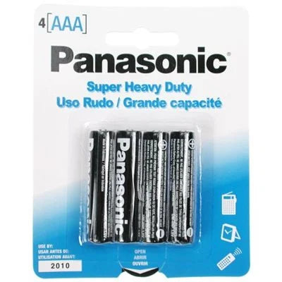 Panasonic Batteries PANASONIC HEAVY-DUTY "AAA" BATTERIES; 4 PACK