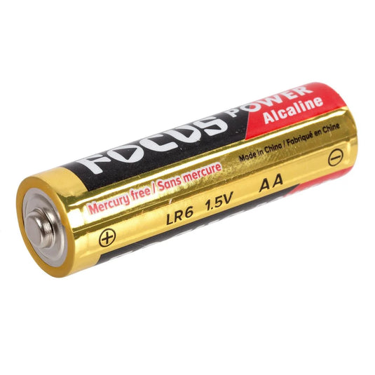 Focus E. 4pcs.Alkaline AA Battery 5yrs Shelf life, BC, Mercury free