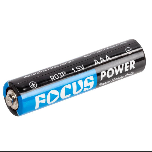 Focus E. 4pcs.HD AAA Battery.1.5V 3yrs Shelf life, BC, Mercury free