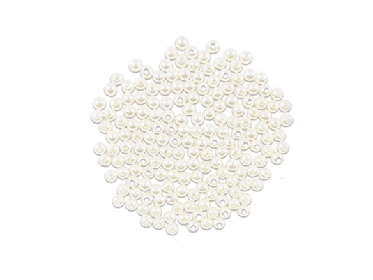 Pearl Beads: Acrylic Sleek Ivory Value-Pack D) 6mm~ 185pc