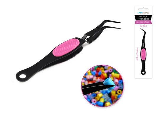 Beading/Jewelry Tool: Precision Tweezer Soft-Grip w/Reverse Grip