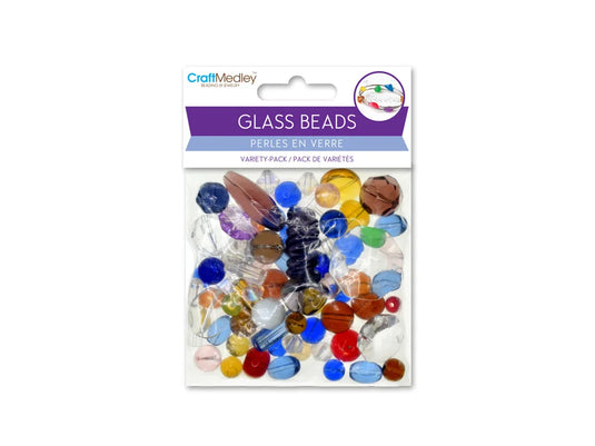 Glass Beads: Bulk Mix Pack 100gms