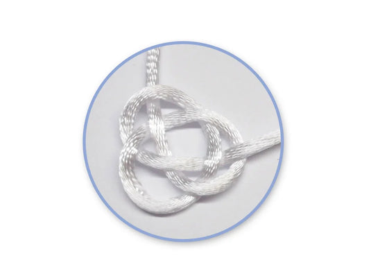 Jewelry/Craft Cording: 2mm Satin Rattail Cording 8m A) Black & White