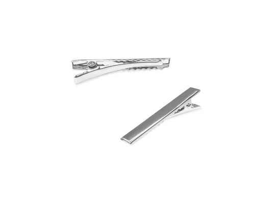 Jewelry Findings: Alligator Hair Clips Silver Metal B) 4cm 6pc