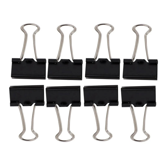 Desk Tech 8-pc 1" Binder Clip, Black, b/c (HZ)