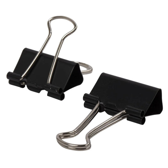 Desk Tech 8-pc 1" Binder Clip, Black, b/c (HZ)