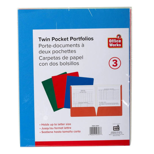 O.WKs. 3-pc Twin Pocket Portfolio