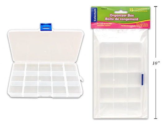 15 SLOT COMPARTMENT ORGANIZER BOX 17x10x2cm