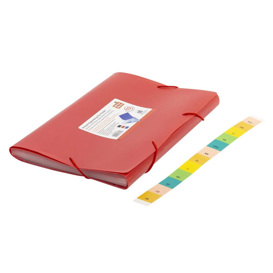 O.WKs.13-pocket Document Folder 13x9.5" removable label