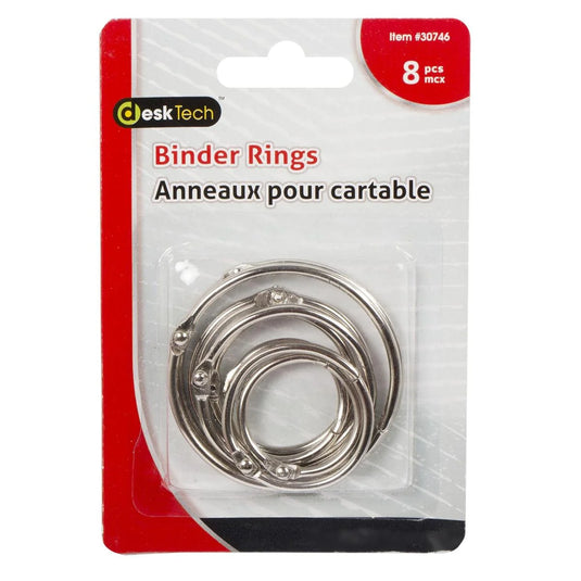 Desk Tech 8-pc Binder Rings