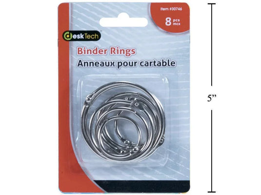 Desk Tech 8-pc Binder Rings