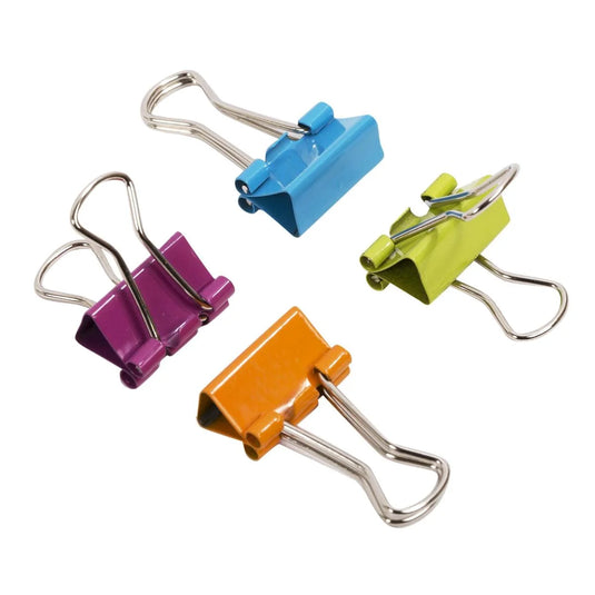 iStationery, 18-Pc Binder Clips, 15mm, zip bag