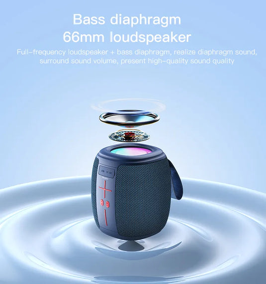 Portable Mini Wireless Speaker Stereo With Rope