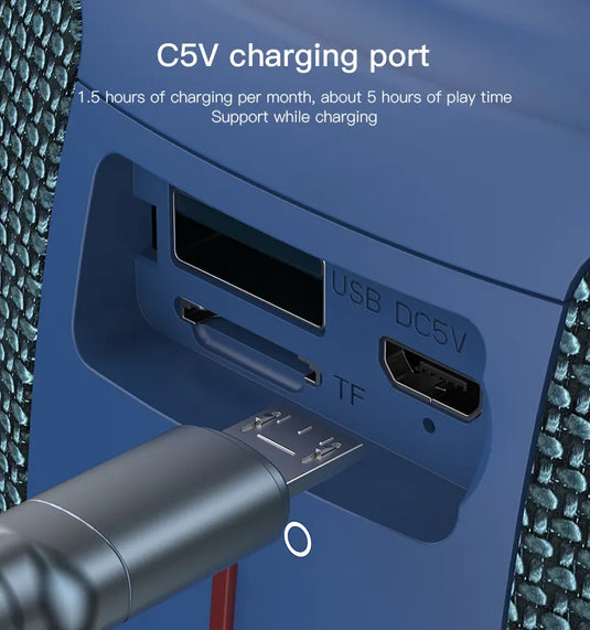 Portable Mini Wireless Speaker Stereo With Rope