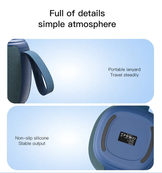 Portable Mini Wireless Speaker Stereo With Rope