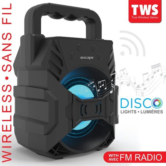 ESCAPE | TWS WIRELESS LIGHT-UP SPEAKER WITH FM RADIO AND MICROPHONE