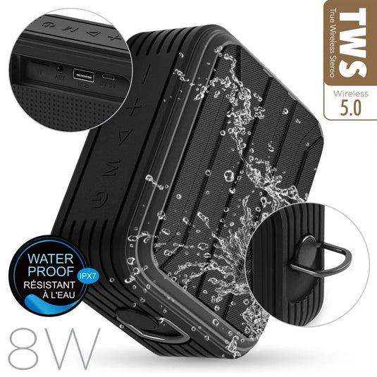 ESCAPE | WATERPROOF IPX7 WIRELESS TWS SPEAKER WITH MICROPHONE, 5W
