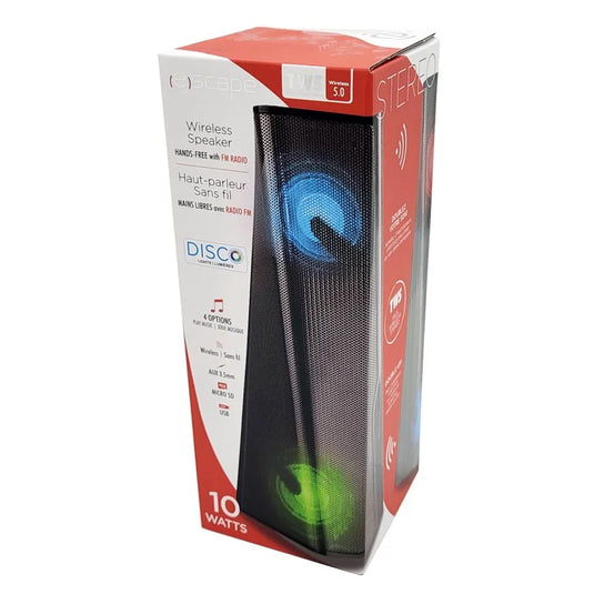 ESCAPE | TWS WIRELESS SPEAKER WITH LIGHT, FM RADIO AND MICROPHONE