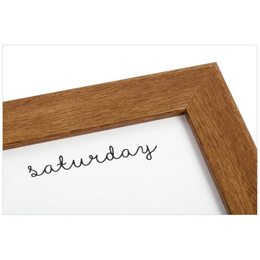 KG Planner Dry Erase Board (Weekly) 12x22in, Magnetic,Espresso, PS (AZ)
