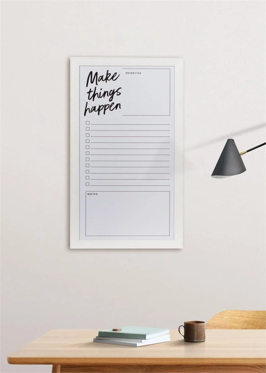 KG Planner Dry Erase Board (Note) 12x22in, Magnetic, White, PS (AZ)