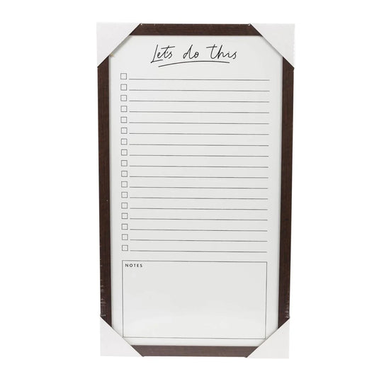 KG Planner Dry Erase Board (To-Do) 12x22in, Magnetic,Espresso, PS (AZ)